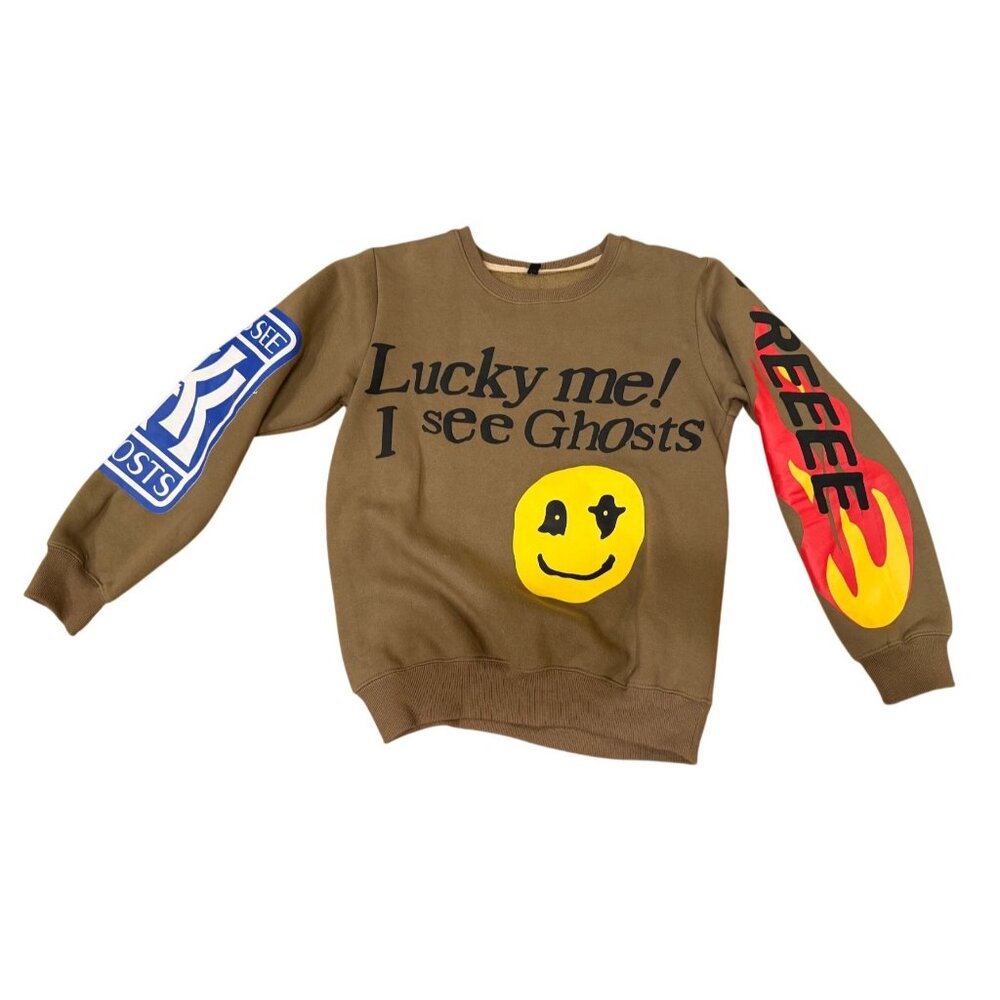 Lucky Me I See Ghosts Kid Cudi Camp Flog Gnaw Nov 11 Kanye Sweatshirt Size Large
